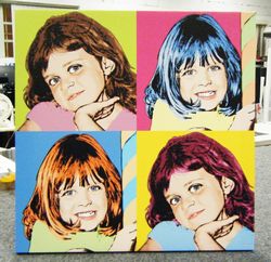 Warhol style 4 panel- 2 faces